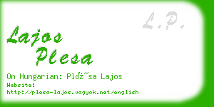 lajos plesa business card